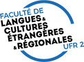 Bannière UFR 2 - Faculté des langues et cultures étrangères et régionales