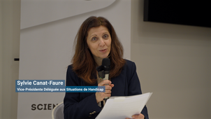 Ouverture de la journée par Sylvie CANAT, vice-présidente déléguée aux situations de handicap