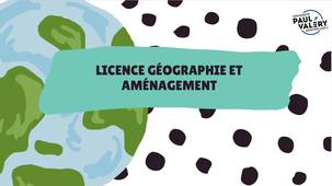 licence géographie et aménagement