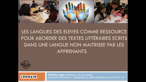 Antiquité en dialogue_Auger Nathalie : « Les langues des élèves comme ressource pour aborder des textes littéraires écrits dans une langue non maîtrisée par les apprenants »