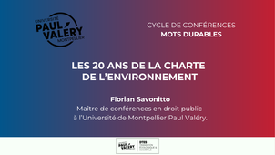 Les 20 ans de la Charte de l'Environnement