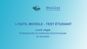 RP l’outil Moodle – Test-Etudiant