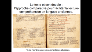 Antiquité en dialogue_Marie Platon : « Le texte et son double : l'approche comparative pour faciliter la lecture-compréhension en langues anciennes »