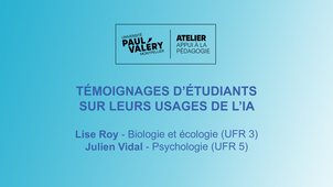 RP étudiants et usages de l'IA