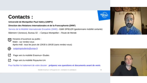 Réunion d'information Mobilité d'études  Erasmus+ (Europe) et Royaume-Uni