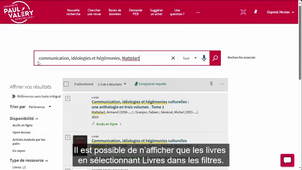 Présentation générale du catalogue en ligne des BU