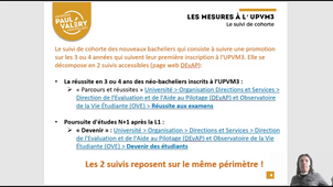 Webinaire de la DEvAP :  La réussite des néobacheliers en 3 ou 4 ans au sein de l'UPVM3