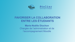 RP Favoriser la collaboration entre les étudiants