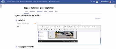 Ajout de vidéo POD dans Moodle