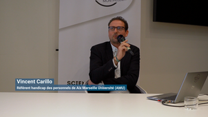 Présentation de la Politique RH des personnels, Vincent Carillo, Correspondant handicap des personnels de Aix Marseille Université (AMU)