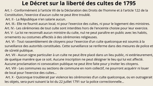 Préhistoire de la laïcité - Revolution française - partie 3