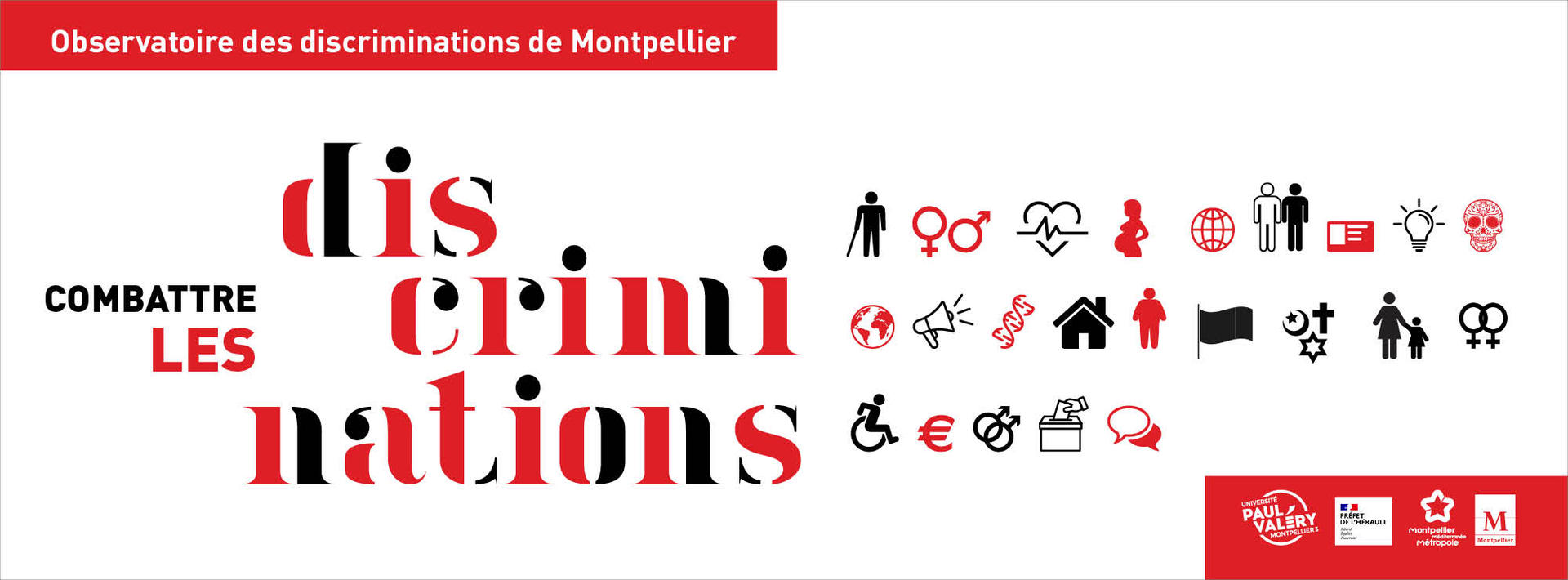 Bannière Observatoire des discriminations de Montpellier