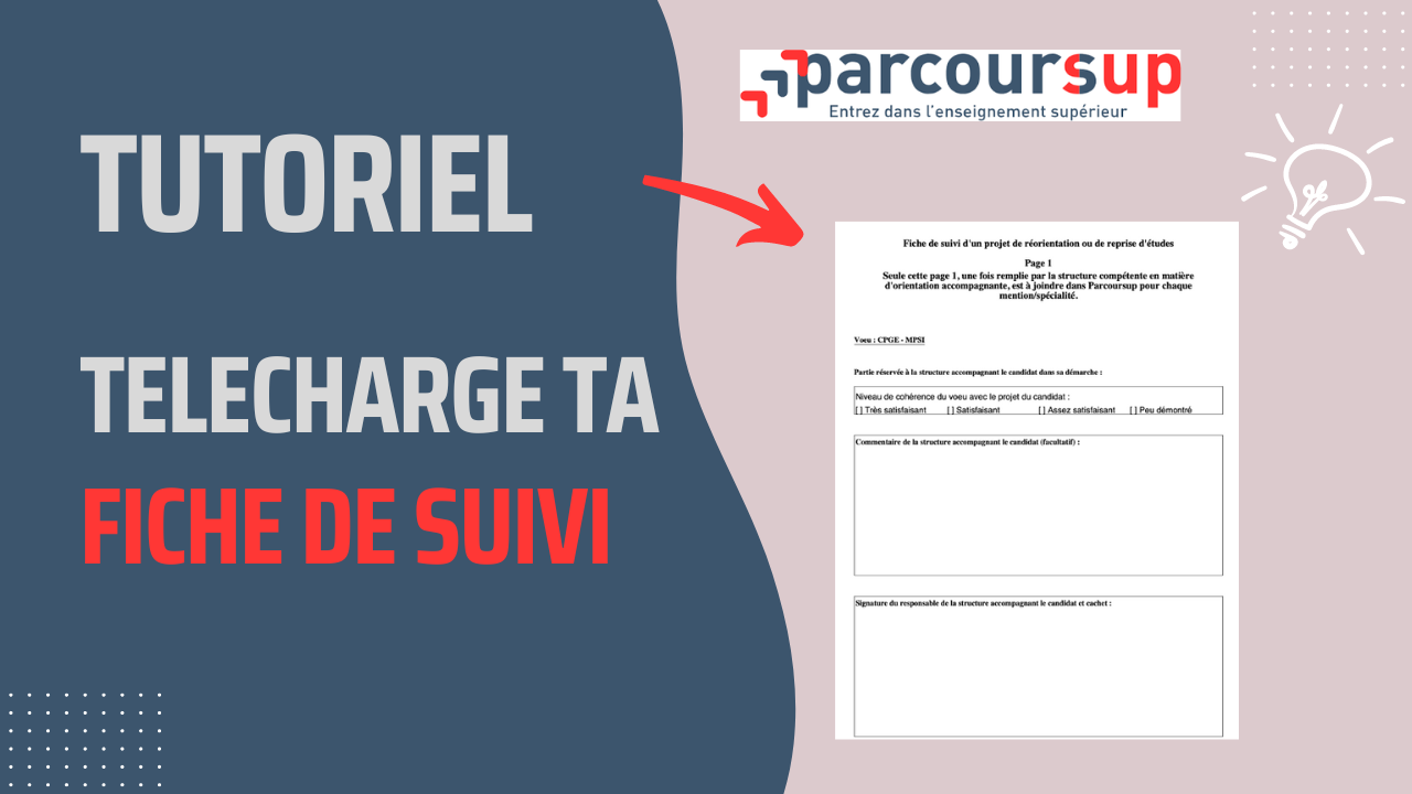 Fiche De Suivi De Parcours Scolaire Page De Garde Espace Vidéo - SCUIO-IP : Information, Orientation, Insertion